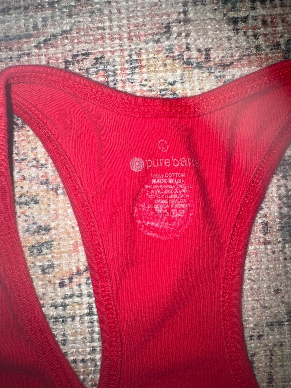 Pure Barre Red Racerback Tank Top - Picture 2 of 2